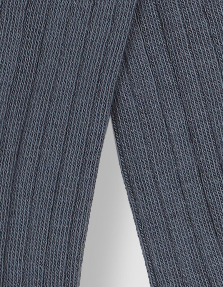 Meia-calça Canelada de cor azul